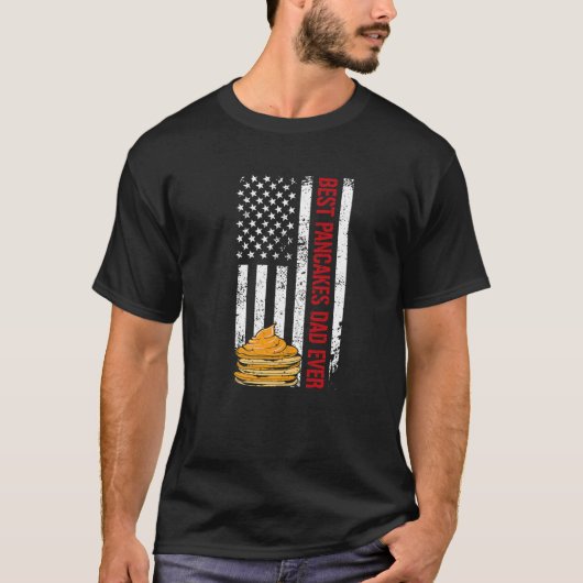 Mannen beste pannenkoeken vader ooit t-shirt (Voorkant)