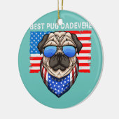 Mannen beste pap ooit  Amerikaanse vlag Keramisch Ornament (Links)