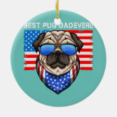 Mannen beste pap ooit  Amerikaanse vlag Keramisch Ornament (Achterkant)