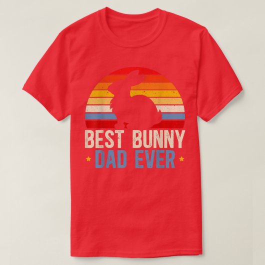 Mannen beste pap ooit konijnenziekte t-shirt (Design voorkant)