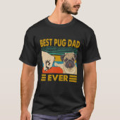 Mannen beste pap ooit waar ik van mijn hond hou t-shirt (Voorkant)