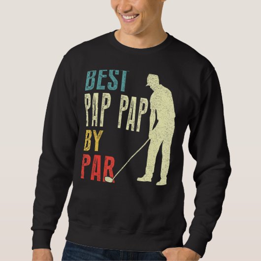 Mannen Beste Pap Pap Door Par Golf Vaderdag Dadd Trui (Voorkant)