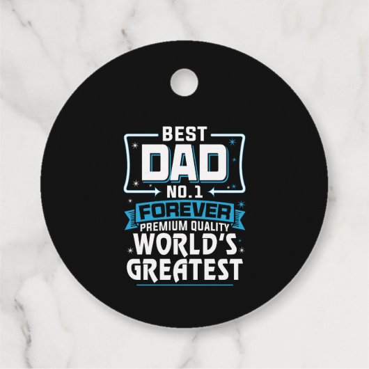 Mannen Beste pap pap 's werelds grootste nr.1 Bedankjes Labels (Achterkant)