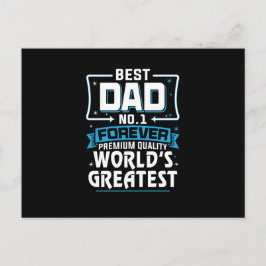 Mannen Beste pap pap 's werelds grootste nr.1 Briefkaart