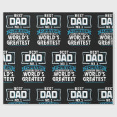 Mannen Beste pap pap 's werelds grootste nr.1 Cadeaupapier (Vlak)