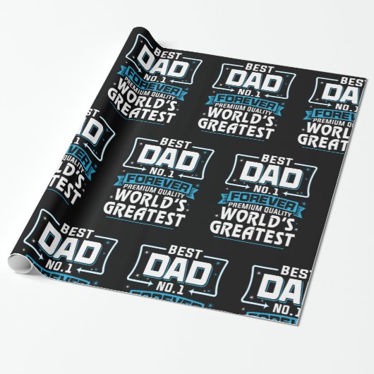 Mannen Beste pap pap 's werelds grootste nr.1 Cadeaupapier (Uitgerold)