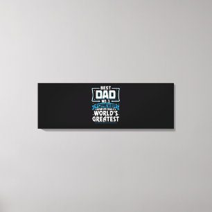 Mannen Beste pap pap 's werelds grootste nr.1 Canvas Afdruk