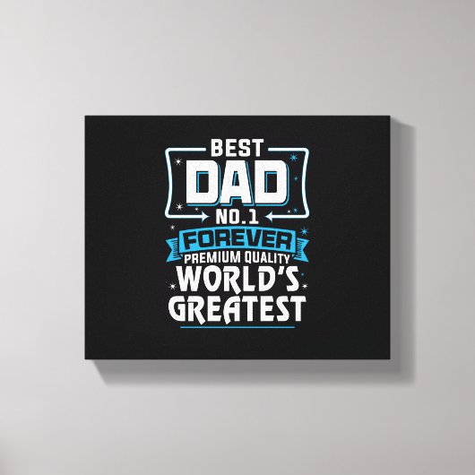 Mannen Beste pap pap 's werelds grootste nr.1 Canvas Afdruk (Voorkant)