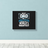 Mannen Beste pap pap 's werelds grootste nr.1 Canvas Afdruk (Insitu (Houten vloer))