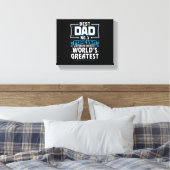 Mannen Beste pap pap 's werelds grootste nr.1 Canvas Afdruk (Insitu (Slaapkamer))