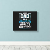 Mannen Beste pap pap 's werelds grootste nr.1 Canvas Afdruk (Insitu (Houten vloer))
