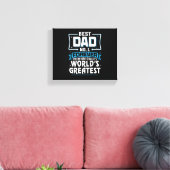Mannen Beste pap pap 's werelds grootste nr.1 Canvas Afdruk (Insitu (Woonkamer))