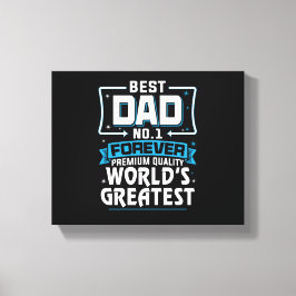 Mannen Beste pap pap 's werelds grootste nr.1 Canvas Afdruk