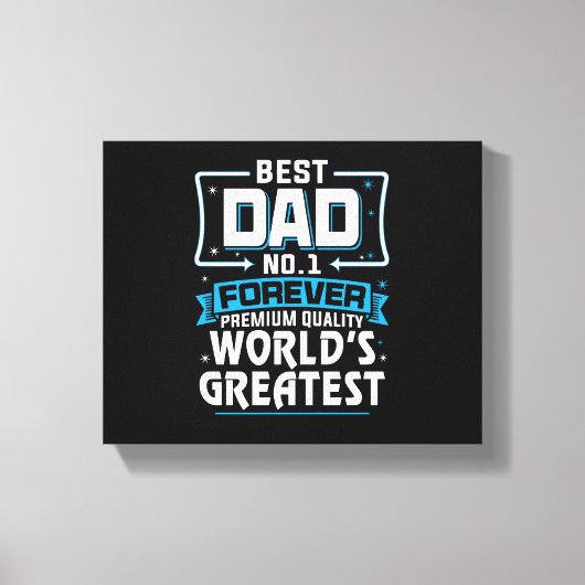 Mannen Beste pap pap 's werelds grootste nr.1 Canvas Afdruk (Voorkant)
