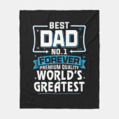 Mannen Beste pap pap 's werelds grootste nr.1 Fleece Deken (Voorkant)