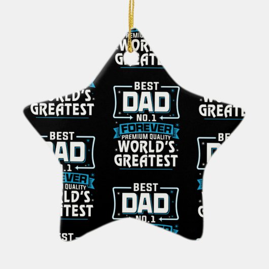 Mannen Beste pap pap 's werelds grootste nr.1 Keramisch Ornament (Voorkant)