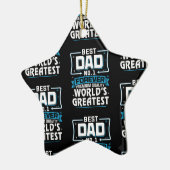 Mannen Beste pap pap 's werelds grootste nr.1 Keramisch Ornament (Links)