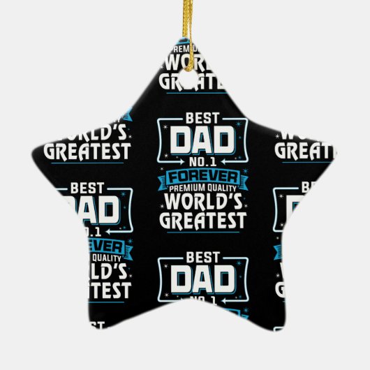 Mannen Beste pap pap 's werelds grootste nr.1 Keramisch Ornament (Achterkant)