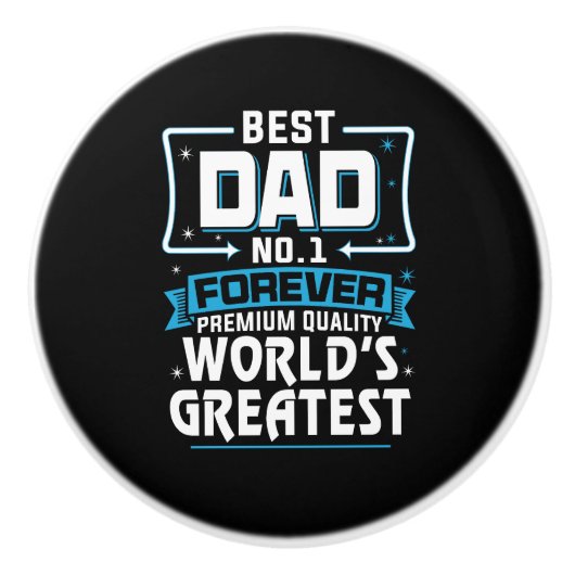 Mannen Beste pap pap 's werelds grootste nr.1 Keramische Knop (Voorkant)