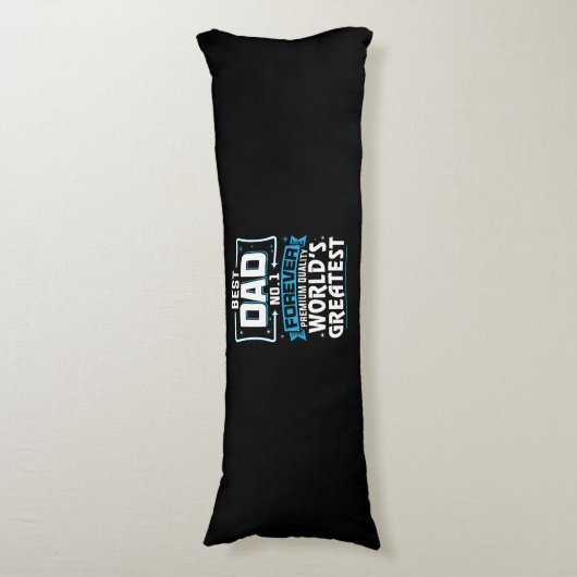 Mannen Beste pap pap 's werelds grootste nr.1 Lichaamskussen (Voorkant Verticaal)