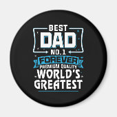 Mannen Beste pap pap 's werelds grootste nr.1 Magneet (Voorkant)