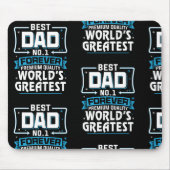 Mannen Beste pap pap 's werelds grootste nr.1 Muismat (Voorkant)