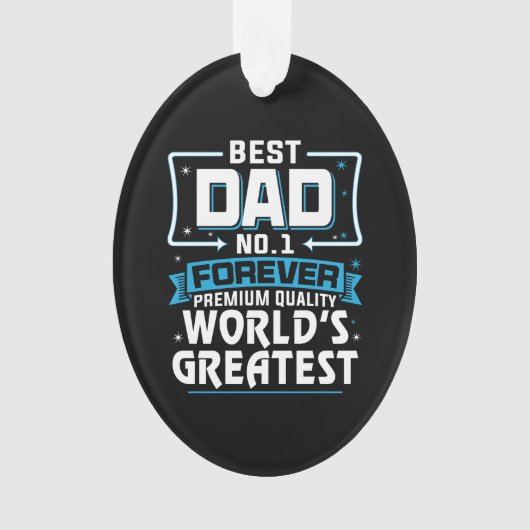 Mannen Beste pap pap 's werelds grootste nr.1 Ornament (voorkant)