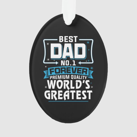 Mannen Beste pap pap 's werelds grootste nr.1 Ornament (achterkant)