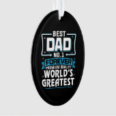 Mannen Beste pap pap 's werelds grootste nr.1 Ornament (voorkant)