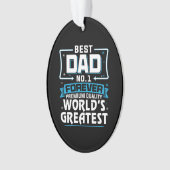 Mannen Beste pap pap 's werelds grootste nr.1 Ornament (voorkant)