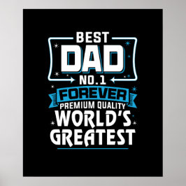 Mannen Beste pap pap 's werelds grootste nr.1 Poster