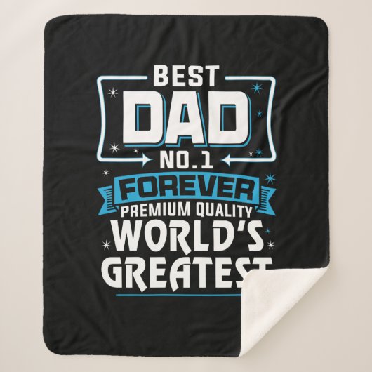 Mannen Beste pap pap 's werelds grootste nr.1 Sherpa Deken (Voorkant)