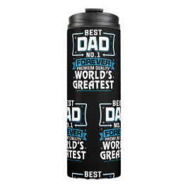 Mannen Beste pap pap 's werelds grootste nr.1 Thermosbeker