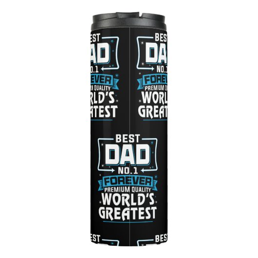 Mannen Beste pap pap 's werelds grootste nr.1 Thermosbeker (Achterkant)