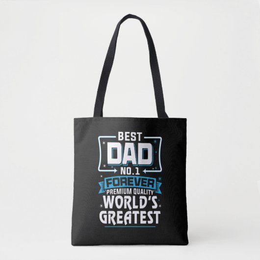 Mannen Beste pap pap 's werelds grootste nr.1 Tote Bag (Voorkant)