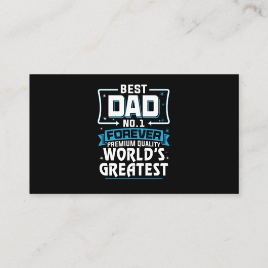 Mannen Beste pap pap 's werelds grootste nr.1 Visitekaartje (Voorkant)