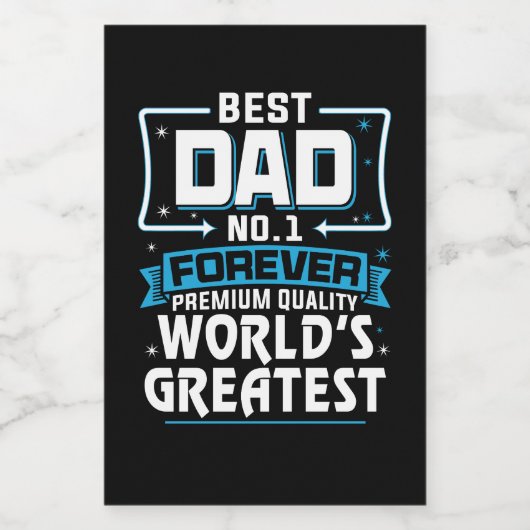 Mannen Beste pap pap 's werelds grootste nr.1 Voedselcontainer Etiket (Enkel label)