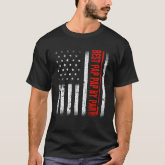 Mannen Beste Pap van Par American Flag Familie Vad T-shirt