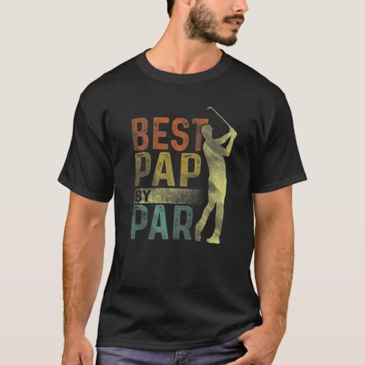 Mannen beste pap voor par Golf Fathers Day Grandpa T-shirt (Voorkant)