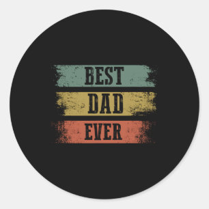 Mannen Beste Papa Ooit Cadeau Voor Grappige Vader& Ronde Sticker