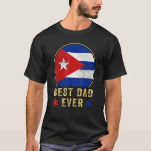 Mannen Beste Papa Ooit Cubaanse Vader Cuba Land Vl T-shirt