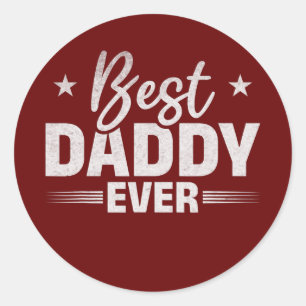 Mannen beste papa ooit Happy Vaderdag papa Ronde Sticker