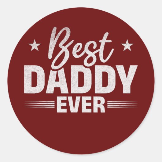 Mannen beste papa ooit Happy Vaderdag papa Ronde Sticker (Voorkant)
