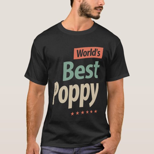 Mannen beste papaver ooit grappige vader / opa t-shirt (Voorkant)