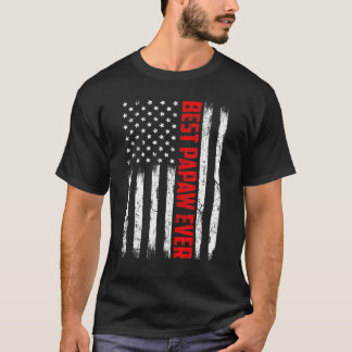 Mannen beste papaw ooit Amerikaanse vlag Vaderdag T-shirt
