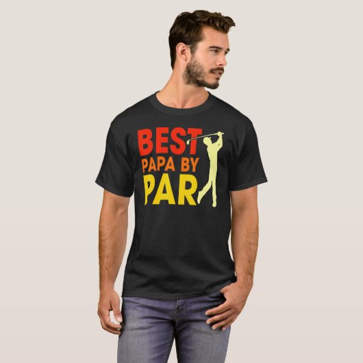 Mannen beste papieren door Par Vaderdag Golf Papa  T-shirt (Voorkant volledig)