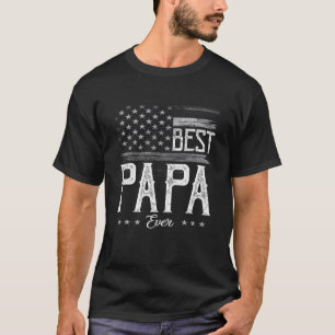 Mannen beste papieren ooit Amerikaanse vlag Grandp T-shirt