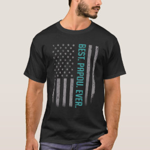 Mannen beste papieren ooit Amerikaanse vlag voor v T-shirt