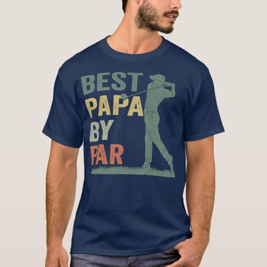 Mannen beste papieren van par Golf Lover Papa vade T-shirt (Voorkant)