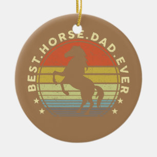 Mannen beste pappa ooit  Paard Keramisch Ornament